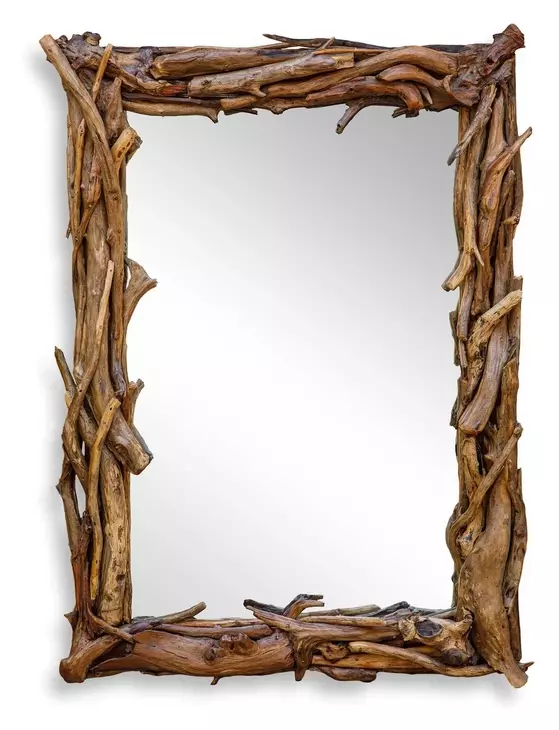 Langston Natural Rectangular Reflection Wall Mirror