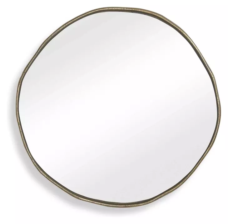Fairmont Antique Brass Round Wall Mirror