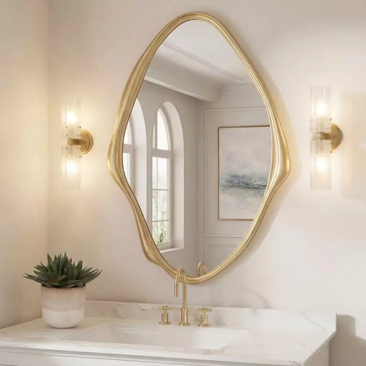 Somerset Antique Gold Free Form Wall Mirror