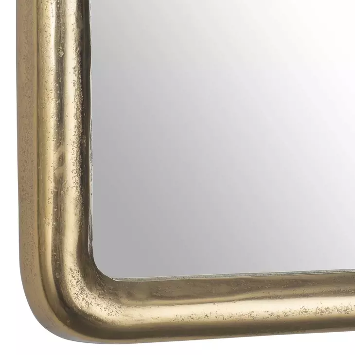 Hamilton Metallic Brass Outdoor Rectangular Wall Mirror