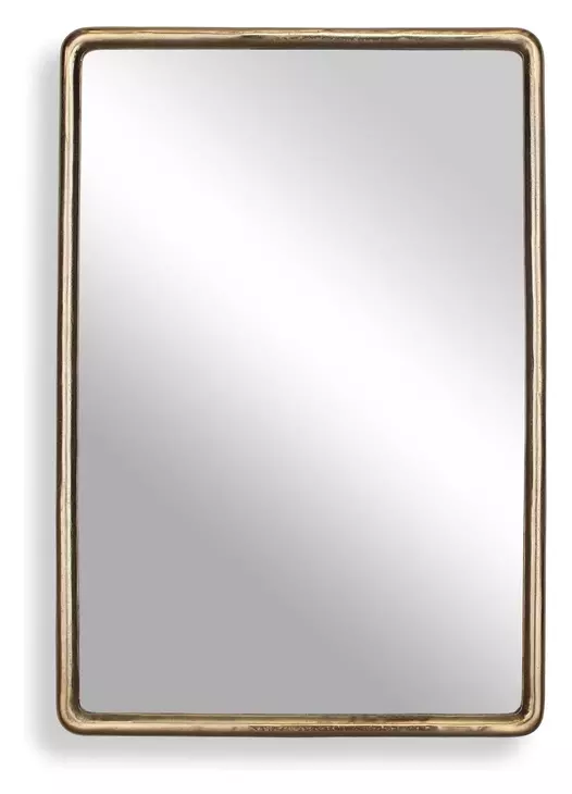 Hamilton Metallic Brass Outdoor Rectangular Wall Mirror