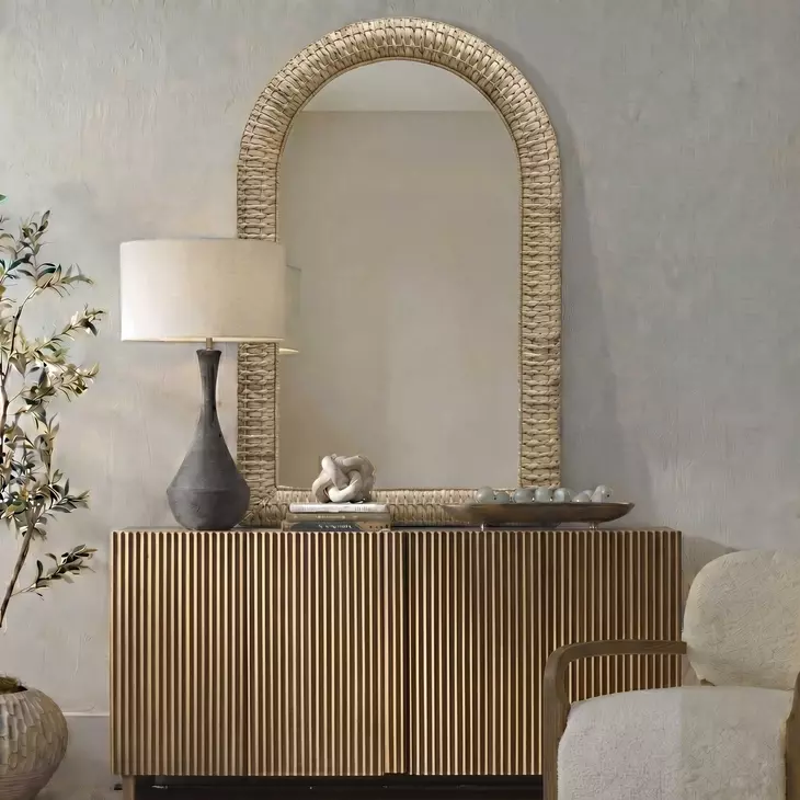 Riverton Brown Arched Wall Mirror