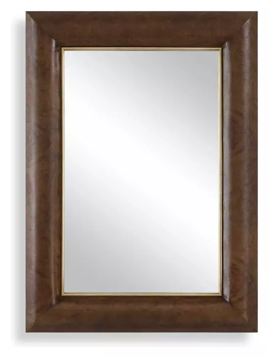 Arlington Antique Walnut and Gold Rectangular Wall Mirror