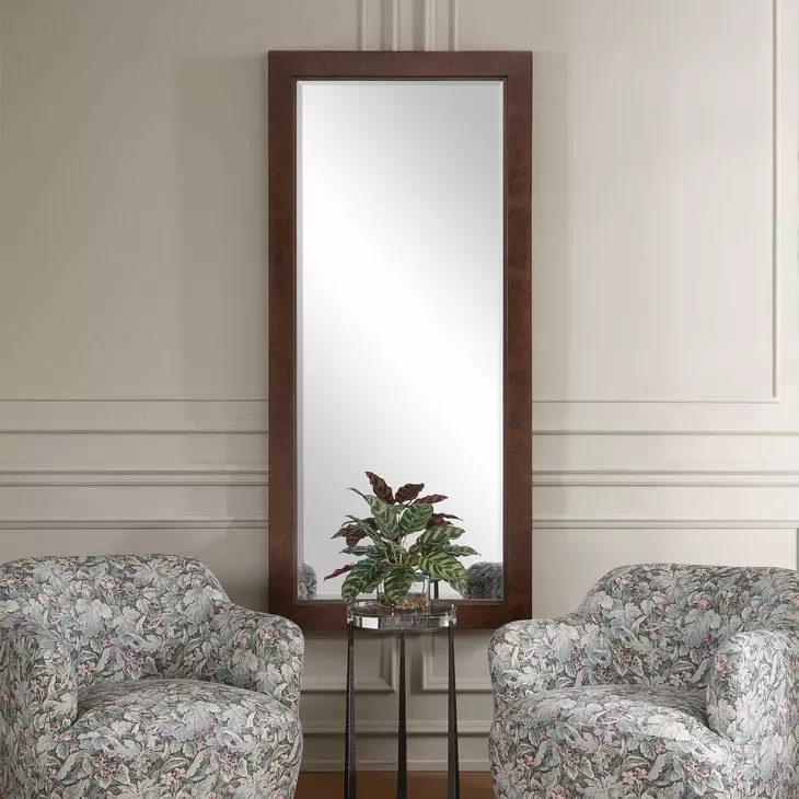 Durant Antique Dark Bronze Rectangular Tall Wall Mirror