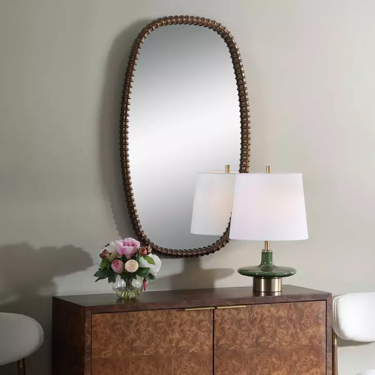 Prescott Warm Bronze Rectangular Wall Mirror