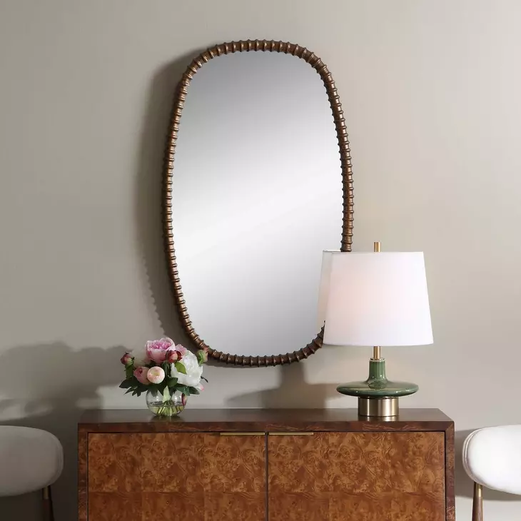 Prescott Warm Bronze Rectangular Wall Mirror