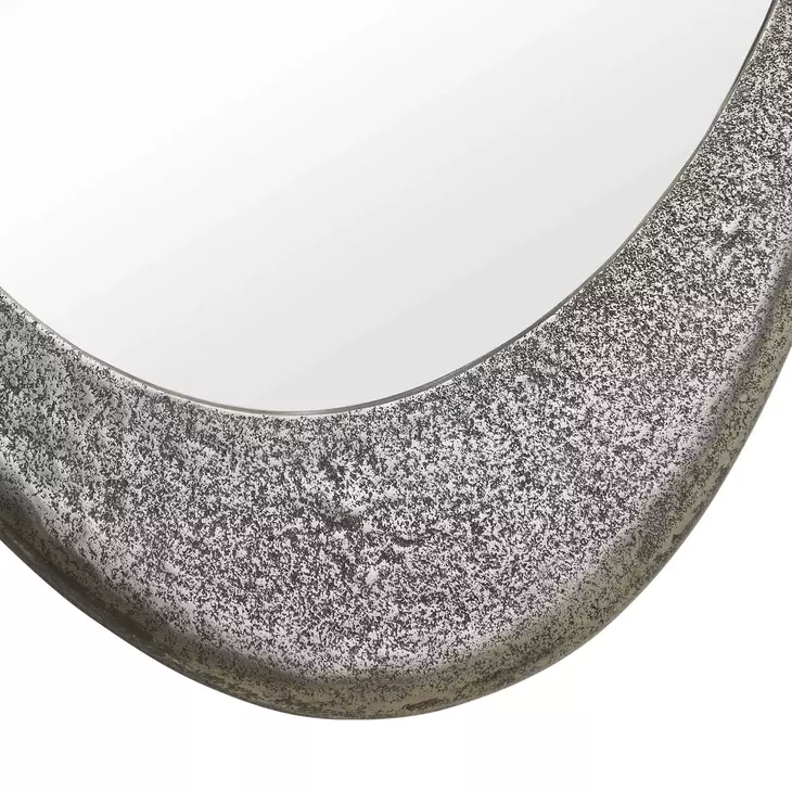 Hamilton Antique Nickel Oval Wall Mirror