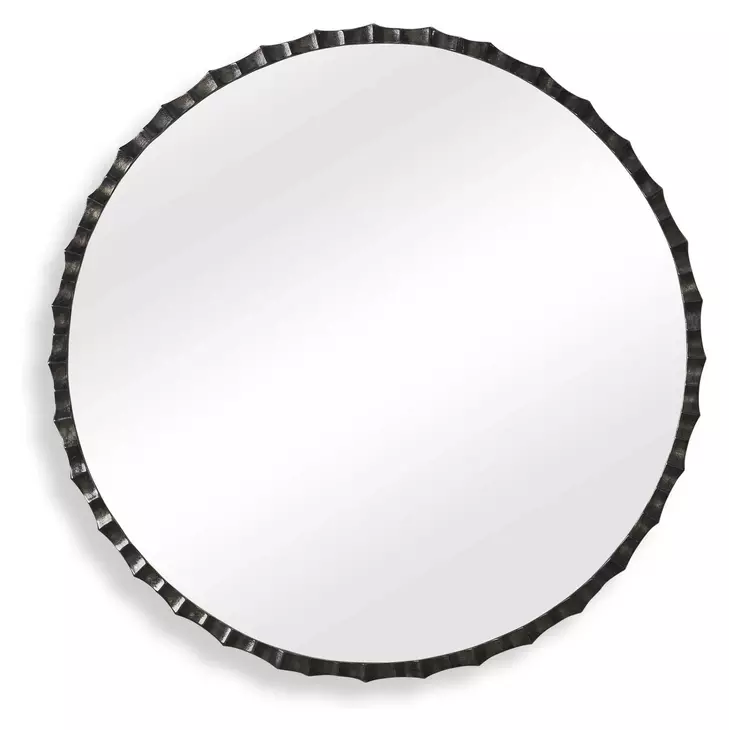 Monterey Charcoal Round Wall Mirror