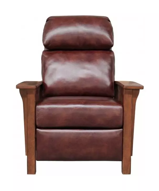 Mission Wenlock Fudge Leather Push Thru The Arms Recliner