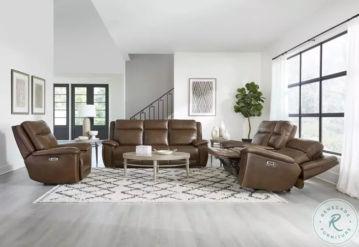 Jameson Hickory Zero Gravity Power Reclining Living Room Set With Power Headrest