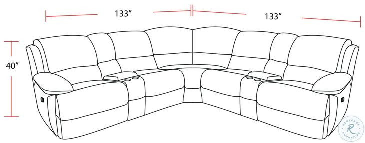 Victor Black Performance Fabric 7 Piece Modular Power Reclining Sectional