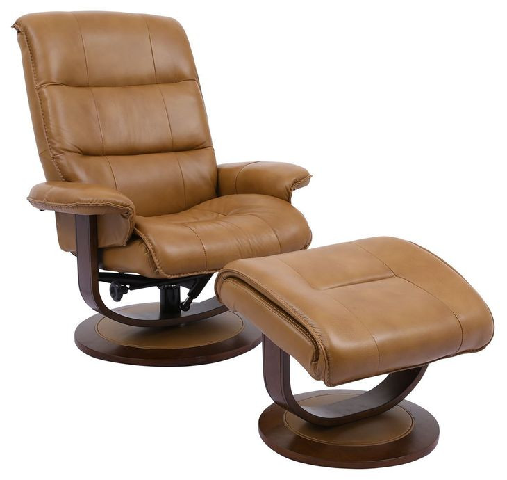 Knight Butterscotch Swivel Recliner with Ottoman