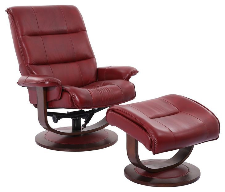 Knight Rouge Swivel Recliner with Ottoman