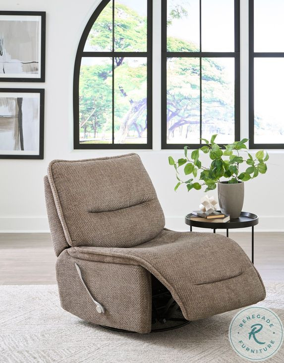 Lioren Wheat Armless Swivel Glider Recliner