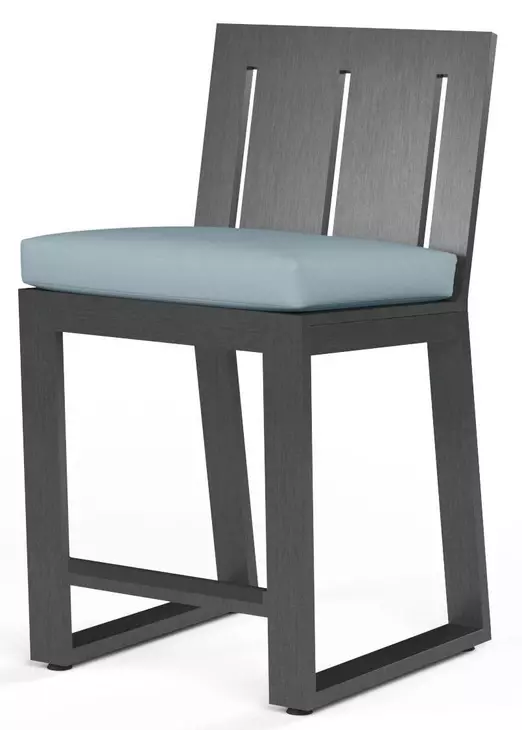 Redondo Canvas Skyline Upholstered Outdoor Counter Height Stool