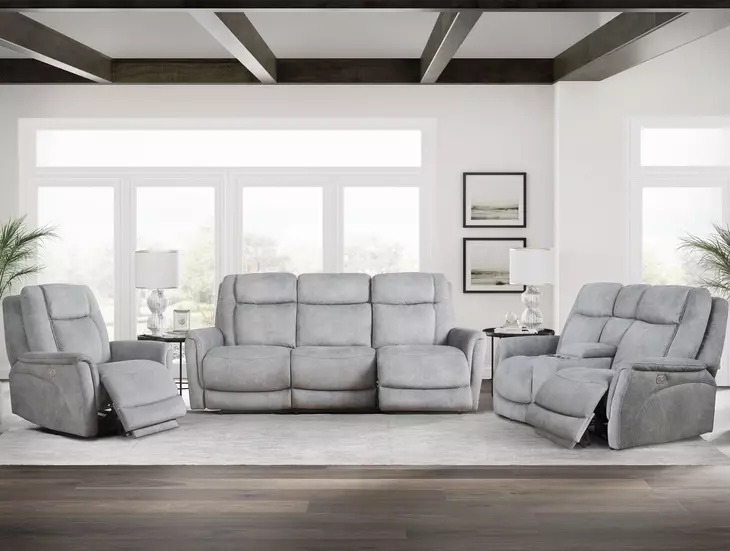 Linus Hudson Grey Zero Gravity Power Recliner
