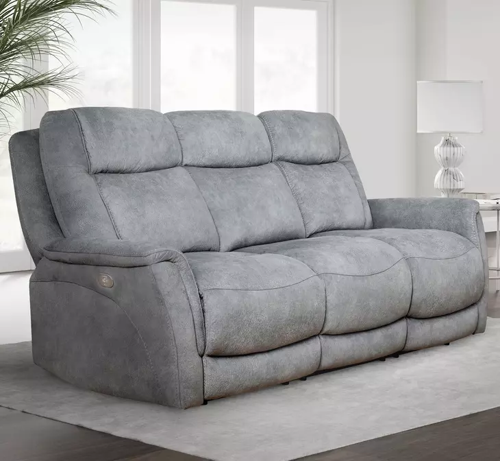 Linus Hudson Grey Zero Gravity 83" Power Reclining Sofa