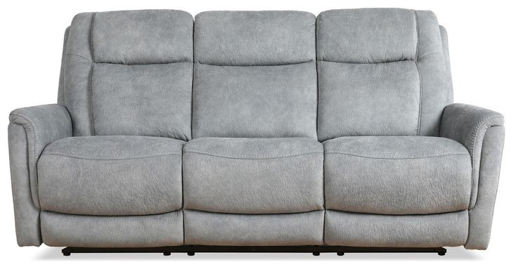 Linus Hudson Grey Zero Gravity Power Reclining Sofa