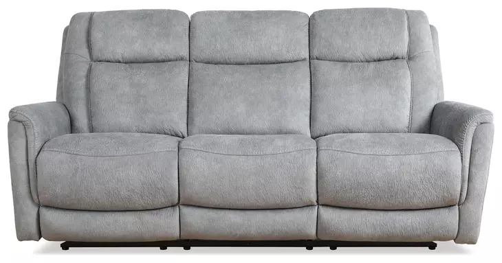 Linus Hudson Grey Zero Gravity 83" Power Reclining Sofa