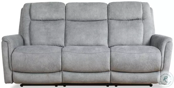 Oscar Hudson Grey Zero Gravity 83" Power Reclining Sofa