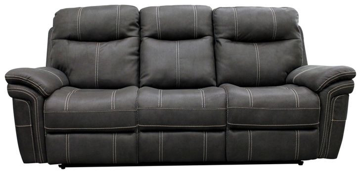 Mason Charcoal Performance Fabric Power Reclining Sofa with Power Headrest