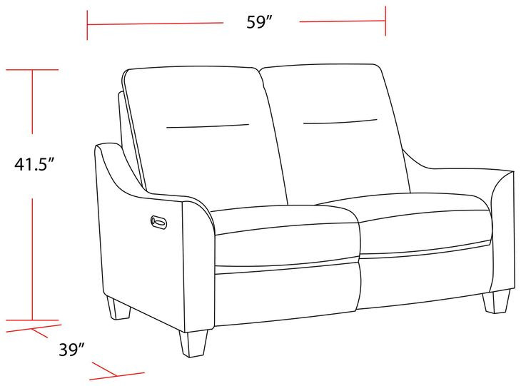 Madison Pisces Marine Cordless Power Reclining Loveseat