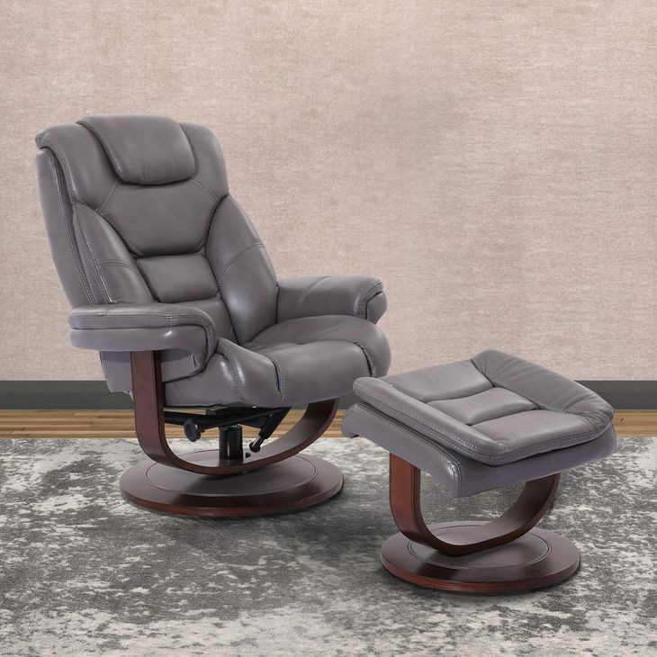 Monarch Ice Swivel Recliner with Ottoman