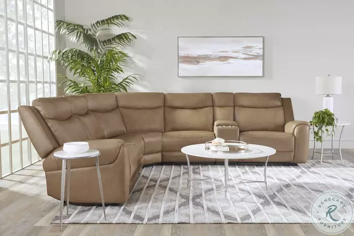 Momentum Cashew Modular Power Reclining Sectional