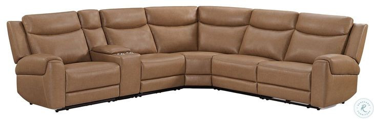 Montara Cashew 6 Piece Modular Power Reclining Sectional