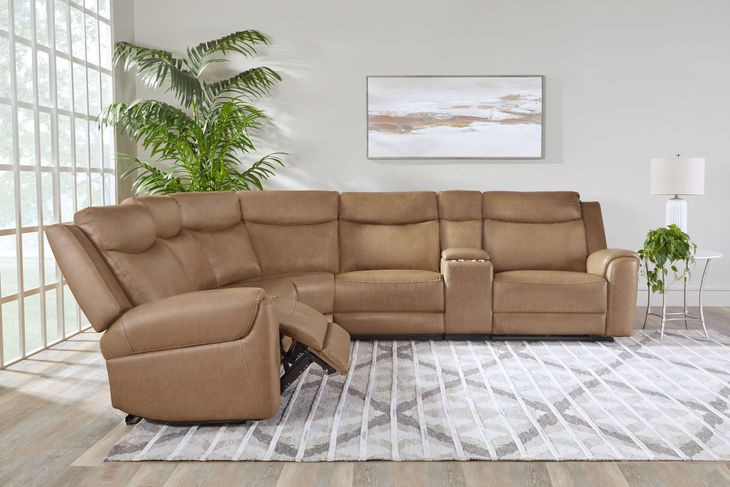 Momentum Cashew 6 Piece Modular Power Reclining Sectional
