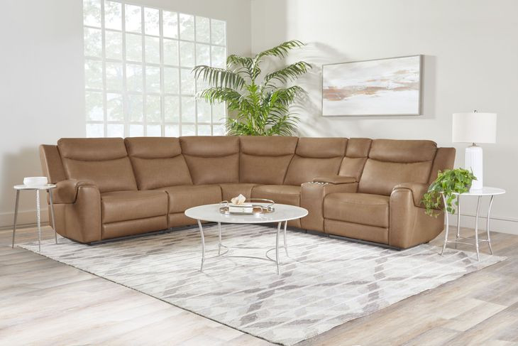 Momentum Cashew 6 Piece Modular Power Reclining Sectional