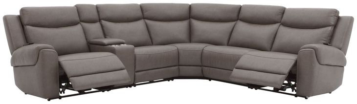 Momentum Dark Granite Modular Power Reclining Sectional