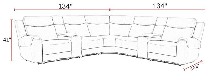 Momentum Cashew 7 Piece Modular Power Reclining Sectional