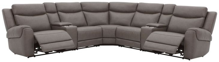 Momentum Dark Granite 7 Piece Modular Power Reclining Sectional