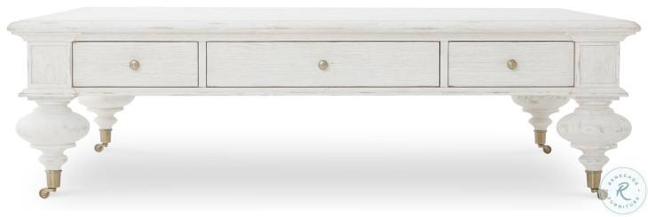 Grand Oak White Cocktail Table