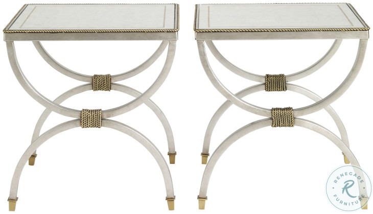 Jacqueline Eglomise And Silver Leaf Bunching Cocktail Table