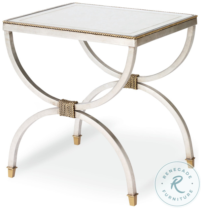 Jacqueline Eglomise And Silver Leaf Bunching Cocktail Table