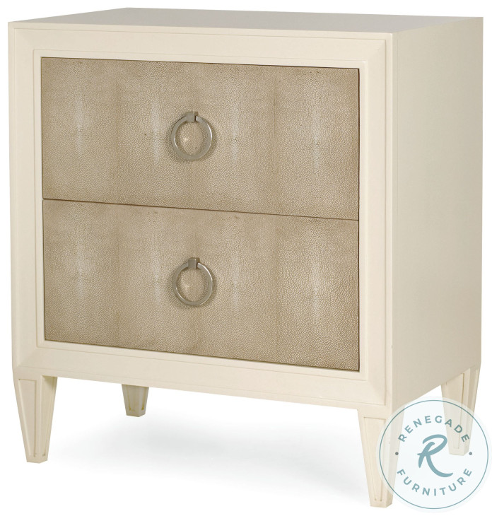 Taylor Ivory 2 Drawer Nightstand