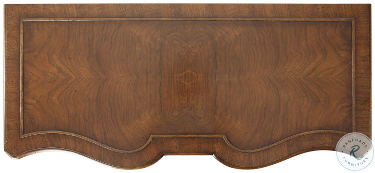 Byron Medium Brown 4 Drawer Serpentine Chest