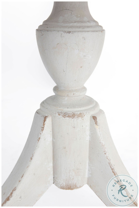 Madeline Washed Oak And Worn Light Grey 84" Extendable Double Pedestal Dining Table