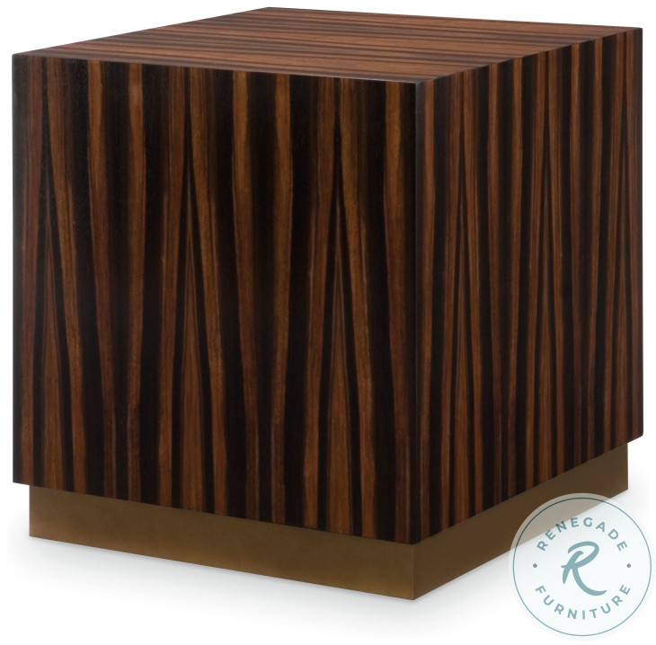 Banks Warm Bronze Cube End Table