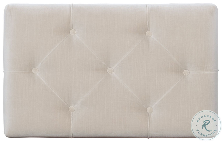 Hughes Taupe Velvet And White Bench