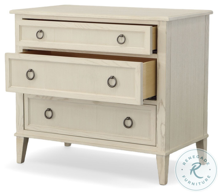Hampton Chalk 3 Drawer Nightstand