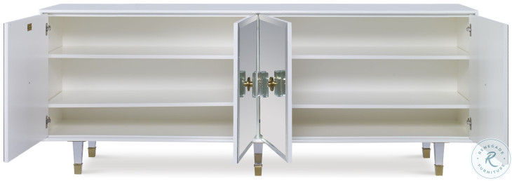 Margot White Lacquered Credenza