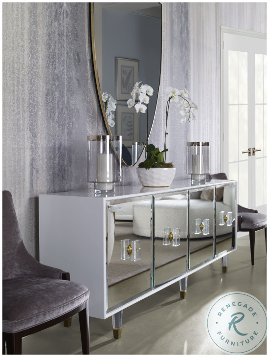 Margot White Lacquered Credenza