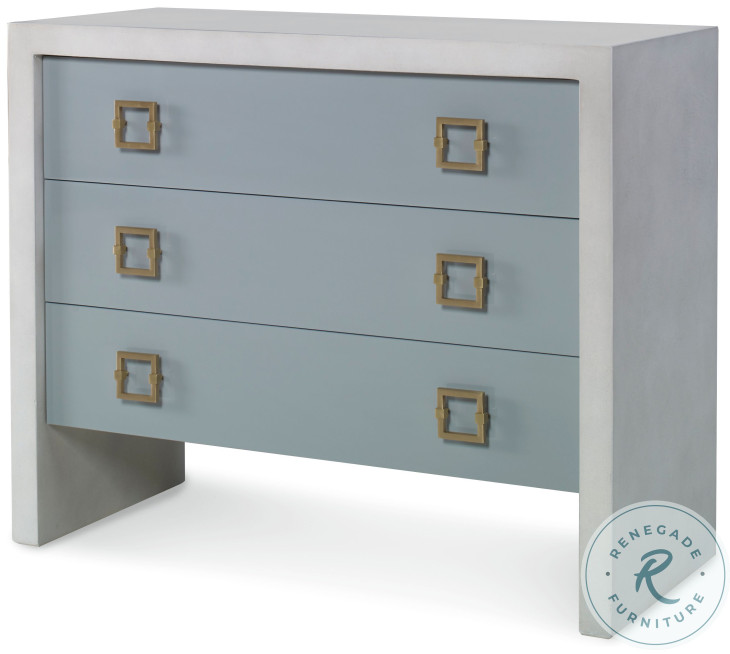 Liza Off White And Blue Grey Drawer Chest