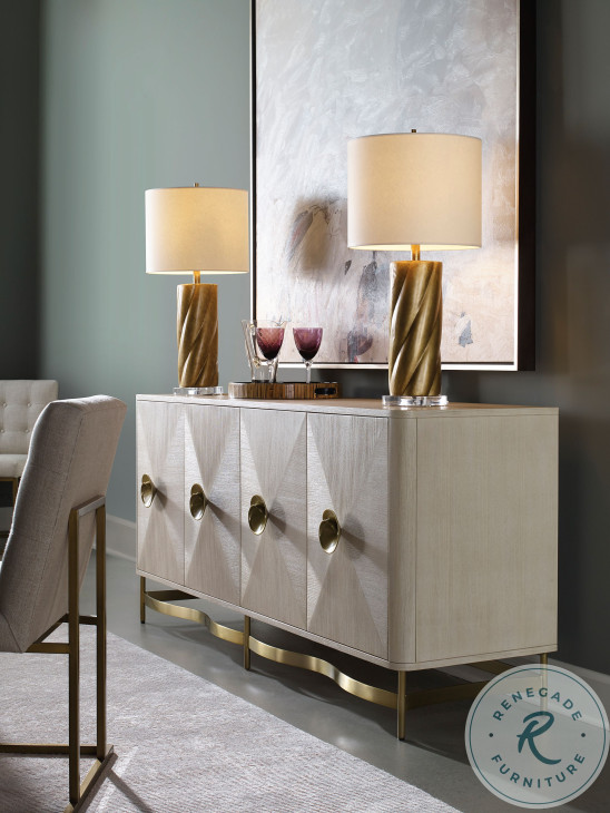 Bardot Inlaid White Credenza