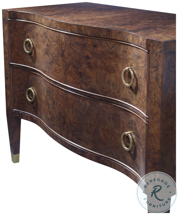 Osborne Walnut Burl 2 Drawer Chest