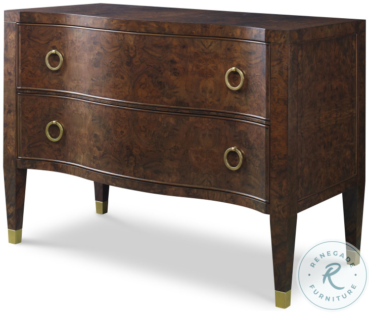 Osborne Walnut Burl 2 Drawer Chest