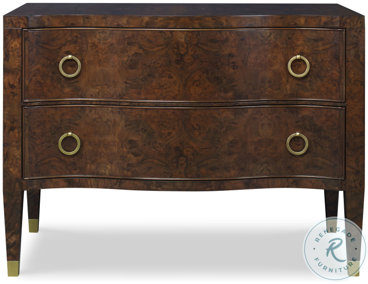 Osborne Walnut Burl 2 Drawer Chest